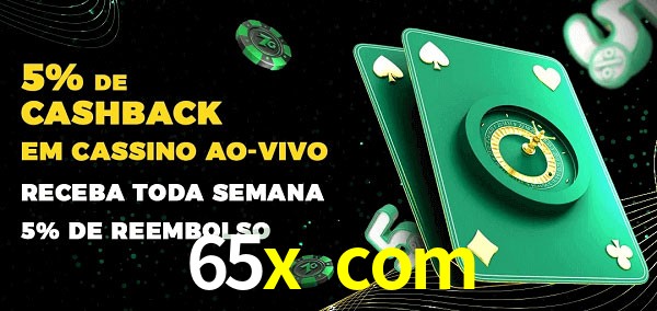 Promoções do cassino ao Vivo 65x com